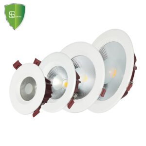 Free Sample Aluminum Dimmable 7W 10W 15W 30W COB Round Commercial LED Downlight With Driver